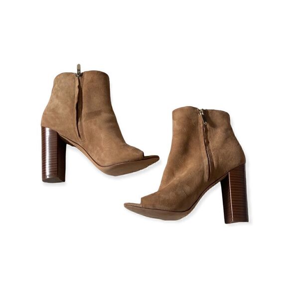 Sam Edelman Yarin Suede Peeptoe Booties - Picture 5 of 9